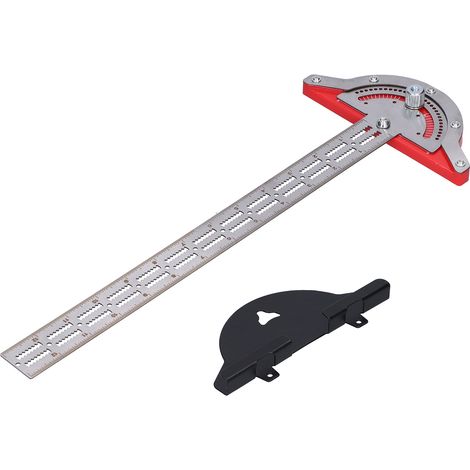 Règle de menuisier, rapporteur d'angle portable en acier inoxydable, outil de mesure d'angle, accessoire de charpentier, 38,1 cm / 15 pouces (1/5)