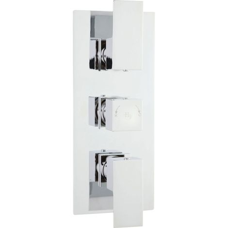 Hudson Reed Art Concealed Shower Valve with Diverter Triple Handle - Chrome (1/5)