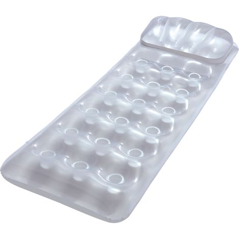 bestway colchoneta hinchable para piscina 188x71x26 cms color plata con reposacabezas (1/4)