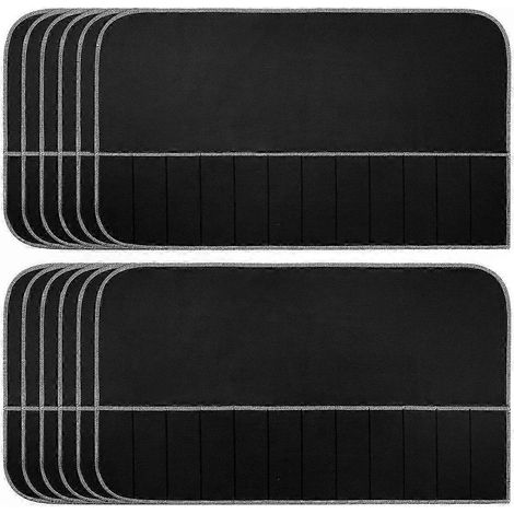 Pochette de Rangement en Feutre pour Couverts, Lot de 12, Protection Anti-Noircissement Argent, Étui en Tissu Doux, Organisateur Plat (1/5)