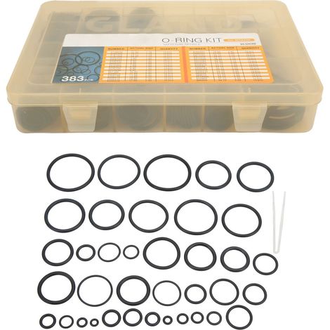 Kit 383 joints toriques en caoutchouc, assortiment 41-389-38, remplacement pour compresseur d'engin de chantier HITACHI Zacks, pièces détachées (1/5)