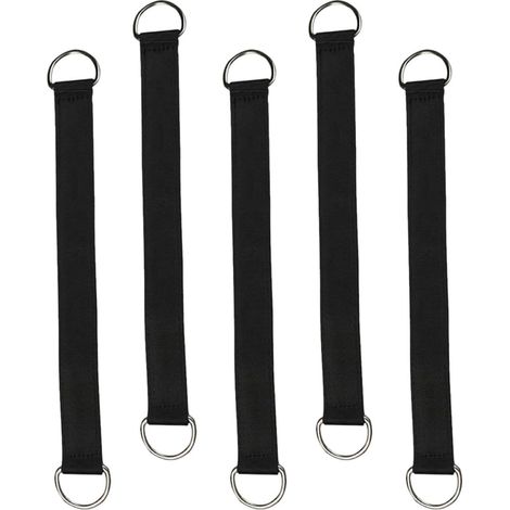 5 Stück Hängemattengurte Polyester Edelstahl mit Karabinern