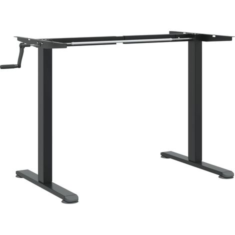 Maison Exclusive - Telaio Scrivania in Piedi Nero (94-135)x60x(70-114)cm Acciaio