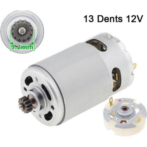 RS550 Zweigang-Gleichstrommotor mit 13 Zähnen – Bürstenmotor – 12 V, inklusive Service-Bürstenhalter