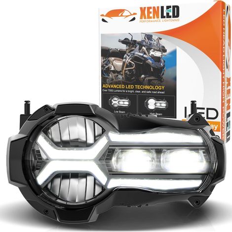 Phare LED pour moto BMW avec feux de jour (DRL) et feux de croisement/route pour R1200GS R1250 2014-2019 Homologué (1/5)
