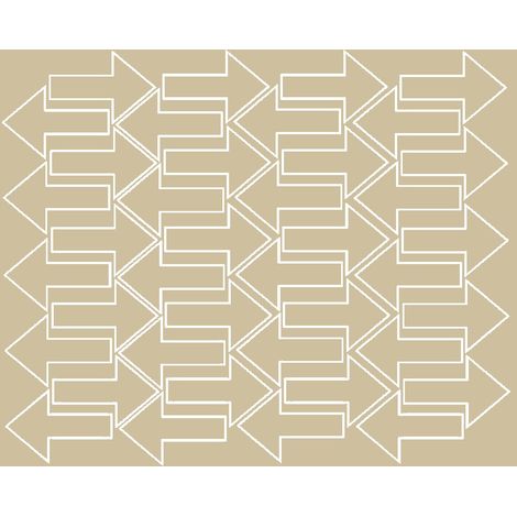 Adesivi a forma di freccia 10x7 cm, 40 pezzi, beige lucido