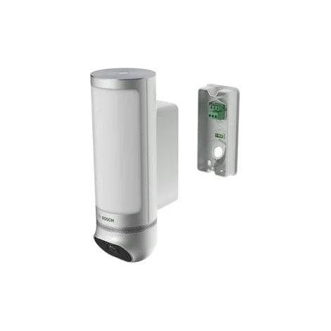 BoschSmart Home Outdoor Camera II, telecamera di sorveglianza per esterni, telecamera IP, risoluzione Full-HD 1080p con sirena e lampada integrate de design, Compatibile conAmazon Alexa,