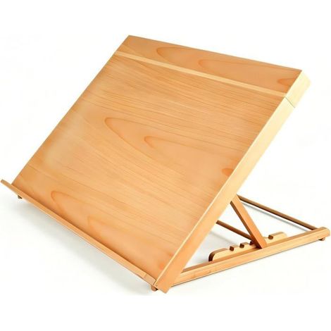 Chevalet bois réglable 5 pièces – 47x37x3,6 cm – Pour croquis, dessin – Enfants, adultes – Pliable (1/5)