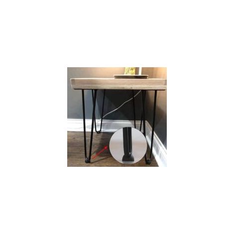 Juego de 10 protectores de silicona para patas de mesa con varillas metálicas, color negro - Crezuo