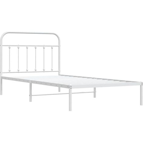 Giroletto con Testiera Metallo Bianco 100x200 cm vidaXL (1/5)