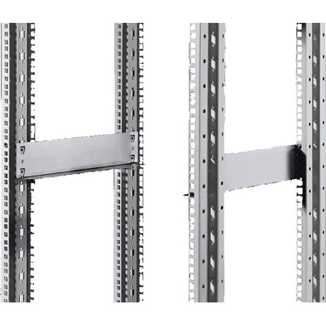 Juego de montaje de rieles deslizantes Rittal 48,3 cm gris pack de 2