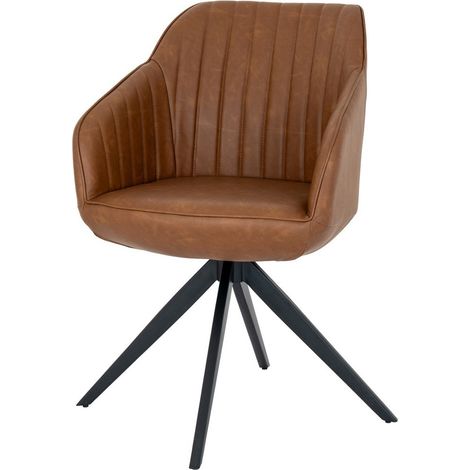 Uppsala Tan Indoor Dining Chair - Metal - L59 x W54 x H81 cm - Brown