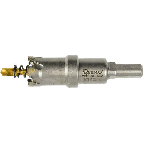 Hartmetall-Lochsäge - 22-mm-Metallbohrer mit Titanbohrer (100) (1/2)