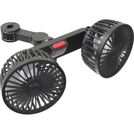 Ventilateur de voiture rotatif à 360 degrés pour berline/SUV/RV/bateau/camion, Ventilateur de voiture rétroviseur USB (1/4)
