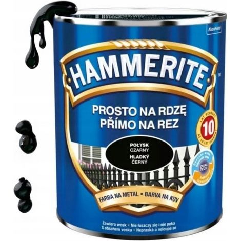 Metalllack direkt zum Rosten schwarz glänzend 0,7 l