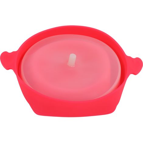 Pinkfarbene Silikon-Popcornschüssel mit Griff, zusammenklappbarer Mikrowellen-Eimer, hitzebeständiges, kreatives Utensil für selbstgemachtes Popcorn (1/5)