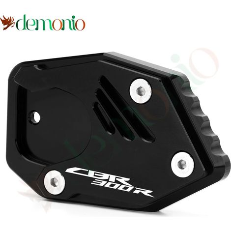 (CBR300R Noir) CBR 650 R Compatible avec Honda CBR300R, CBR500R et CBR650R : base d'extension de béquille latérale, repose-pieds élargi, plaque de protection. Modèles 2013-2022 (maxpower). (1/4)