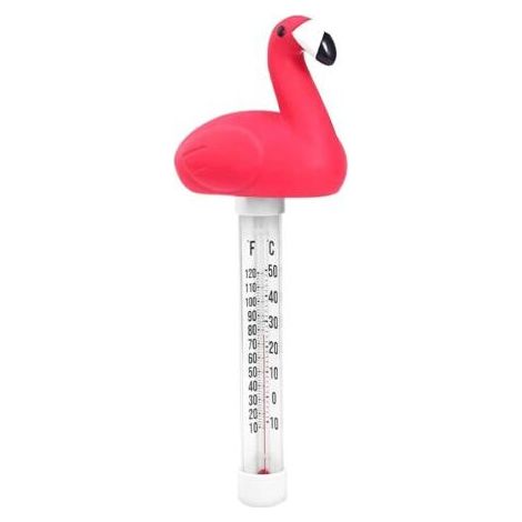 Thermomètre de piscine flottant en forme de tortue flamant rose, grand écran, facile à lire et précis, adapté aux aquariums, spas et aquariums. (1/5)