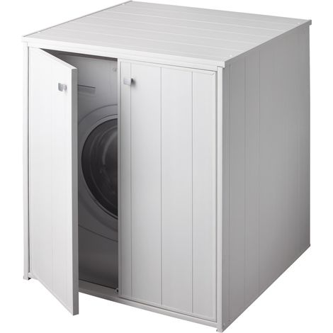 Armoire étanche pour lave-linge XXL avec portes magnétiques 77x71x94H cm (1/5)