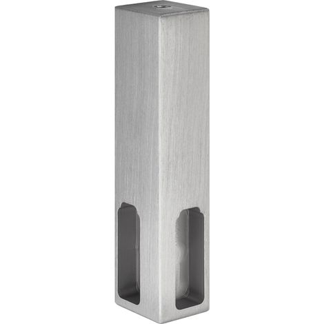 Support d'angle sous tablette pour tube de penderie rectangulaire - Décor : Aspect inox brossé - ITAR (1/3)