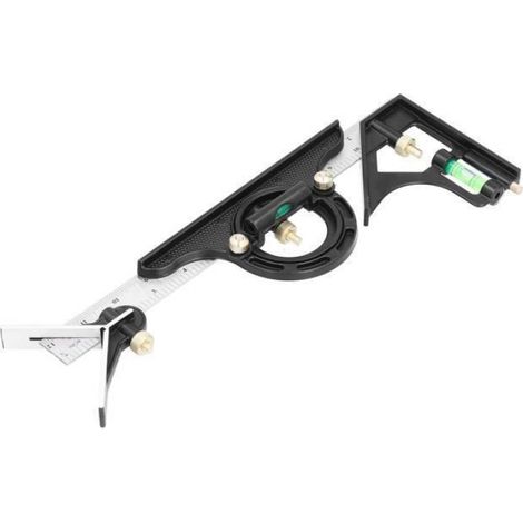 Carré De Combinaison - Alliage D'aluminium Et Acier Inoxydable - Pour Mesure Précise En Bricolage - 1 Pièce (1/4)