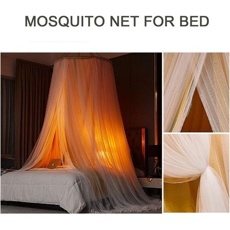 Mengersi Moustiquaire pour baldaquin de lit, rideaux de lit à quatre coins pour lit simple/jumeau XL, rideaux de lit pour terrasse, intérieur et extérieur