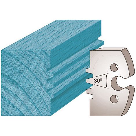 Diamwood Jeu de 2 fers profilés Ht. 50 x 5,5 mm double trapèze M246 pour porte-outils de toupie - Dimensions compatibles 24 mm - Épaisseur 5,5 mm - Acier SP - Haute qualité professionnelle (1/2)