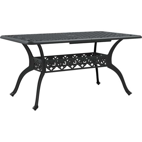 Maison Exclusive - Gartentisch Schwarz 150x90x72 cm Aluminiumguss (1/5)