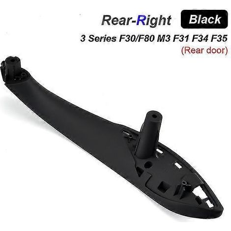Cache de poignée de porte intérieure avant et arrière gauche/droite pour BMW Série 3 F30 F80 F31 F32 F33 F34 F35 F36 (2013-2018)  Noir - Arrière droit (1/5)