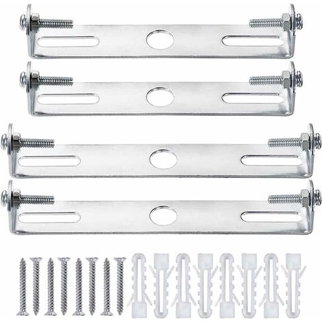 [NON UTILIZZATO] Kit di fissaggio per plafoniere da 4 pezzi, rosone da soffitto, staffa universale per lampadario in argento con viti e dadi, base da soffitto in acciaio al carbonio (1/3)