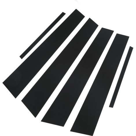 6-teiliges Set glänzend schwarzer Säulenverkleidungen für Seitenfenster als Ersatz für Dodge Charger 2011-2021 (1/5)