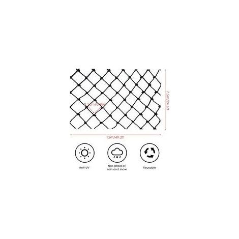 Filet Anti Oiseaux 7.5 x 15 m, Filet Protection Oiseaux, Jardin Filet Arbre Fruitier avec 10 Pcs Piquets de Jardin et 30 Pcs Attaches de Cable pour Plante, Arbre, Fruit, Légume, étang - Noir (1/5)