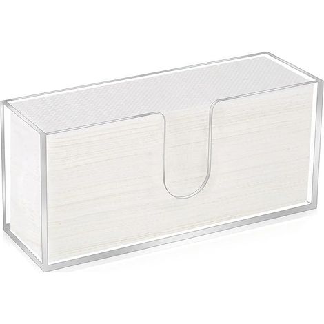 Acrylic Paper Towel Dispenser, Paper Towel Holder Countertop Clear Multi Trifold Napkin Holder, Suitable for Z-fold, C-fold or MultiFold Paper Towels for Bathroom, Toilet, Kitchen (1/5)