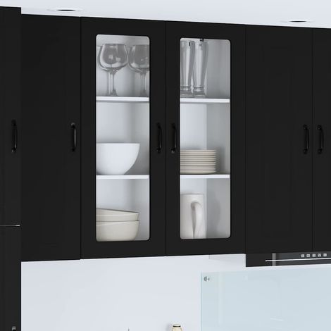 vidaXL Pannello lavastoviglie Kalmar Nero 80 x 31 x 100 cm