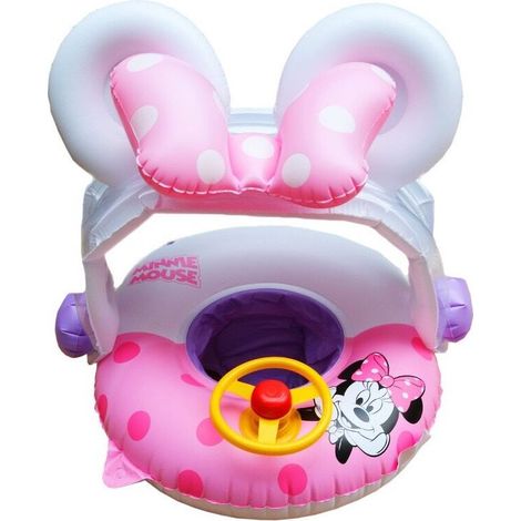 Siège de piscine gonflable pour bébé – Flotteur avec volant et klaxon – Taille 65 x 65 cm – Non toxique et étanche – Pour enfants 6-36 mois (1/4)