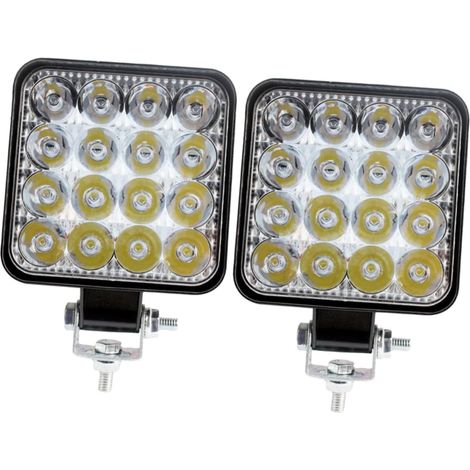 SOLUSTRE Projecteurs de Travail Carrés à LED 48w, 2 Pièces, en (1/5)