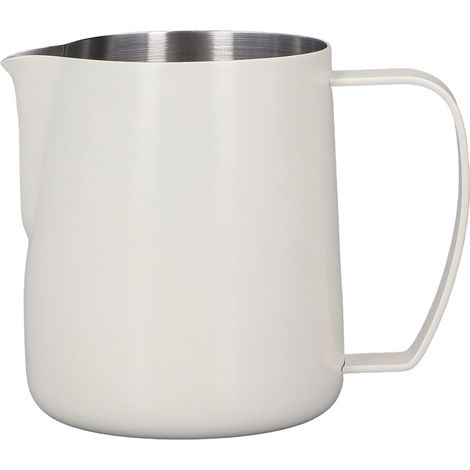 Pichet mousseur à lait avec embout en acier inoxydable épais, 450 ml, beige (1/5)