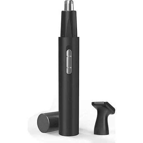 Nasenhaartrimmer (Schwarz), geeignet für Damen und Herren, professioneller 2-in-1-Nasen- und Ohrhaartrimmer für schmerzfreies Entfernen, wiederaufladbar (1/5)