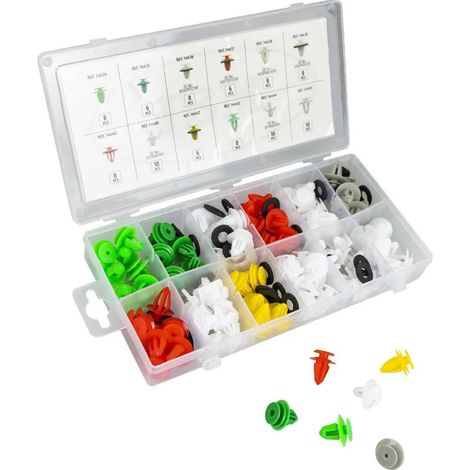 clip set jbm 96 pezzi custodia organizzata resistente