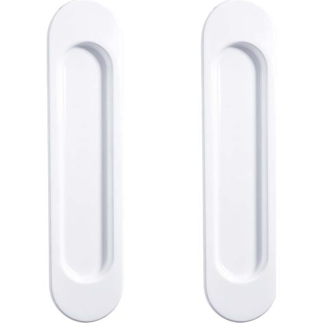 2PCS Poignée Porte Coulissante, Poignée De Porte Et Poignée Meuble Sans Perçage, Poignée Autocollante Porte Pour Porte Coulissante, Fenêtre, Tiroir, Placard, Blanche (1/5)