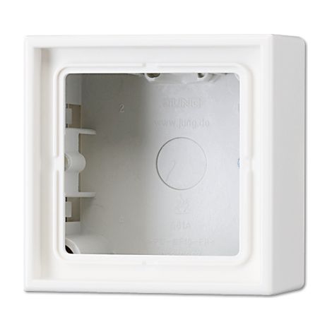 Jung Tapa de superficie 1 vía, LS CUBE, duroplasto, negro, montaje vertical y horizontal LS 581 A SW
