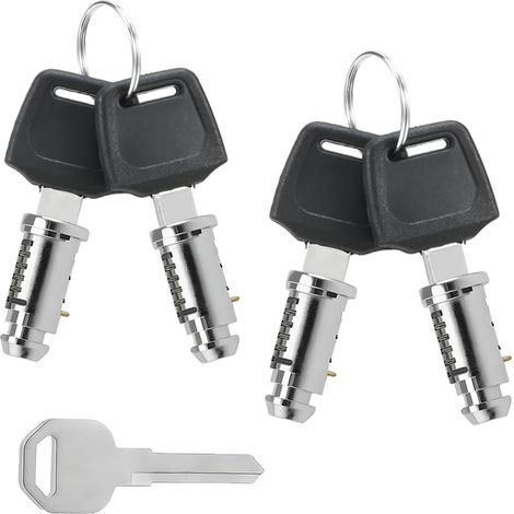 Lot de 4 verrous de sécurité pour coffre de toit, porte-skis, tour porte-kayak avec clés (1/5)