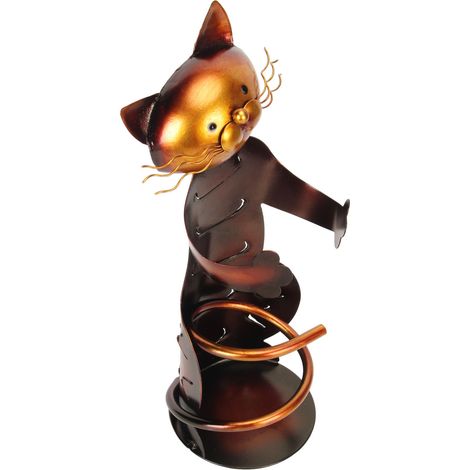 Décorations originales pour la maison et le bureau, objets en métal, casier à vin original en forme de chat, casier à vin en fer forgé (1/5)