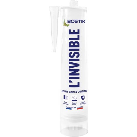 Mastic MS Polymère sanitaire "L'INVISIBLE" Transparent (290 ml) - BOSTIK - 30632604 (1/4)