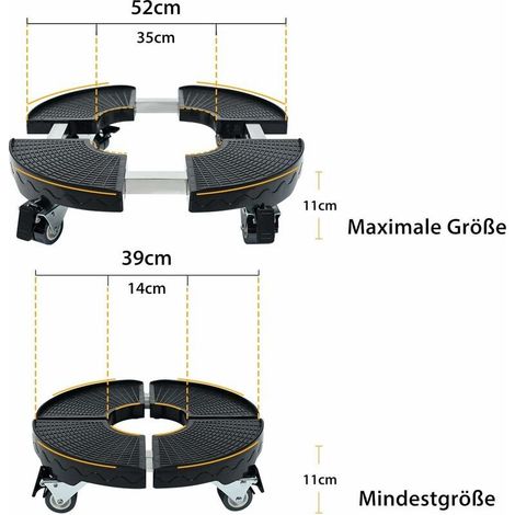 Plateau à Roulettes pour Plantes Réglable 39-52 cm avec 4 roues- Charge max 300 kg - Bleu NAIZY (1/5)