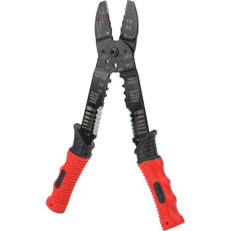 Pince à sertir multifonction pour cosses, outil de dénudage et de sertissage, fournitures industrielles FS051 (1/5)