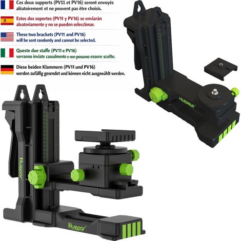 Huepar – Niveau laser auto-nivelant 4D vert 360° – Précision ±2mm à 10m – Batterie Li-ion 8000mAh – Télécommande – Support magnétique – ZK04CG