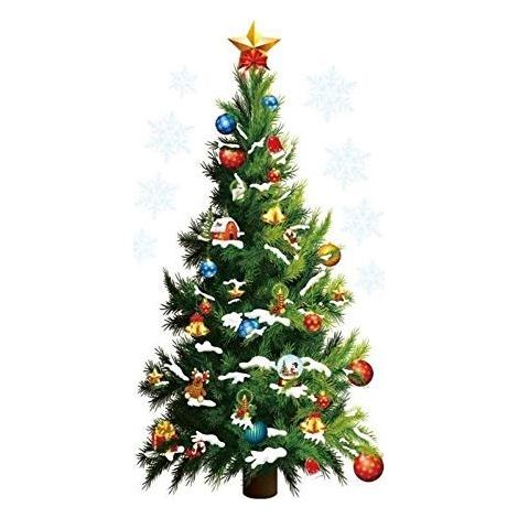 Stickers Muraux Sapin de Noël, Stickers Muraux Sapin de Noël Stickers Muraux Géants Noël Pins Stickers Muraux Arbre de Noël 50x70cm (1/5)