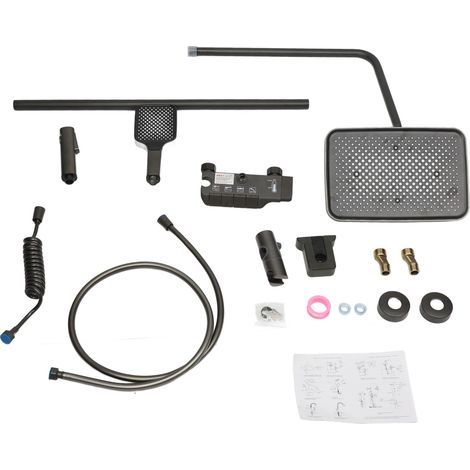 Rainfall shower kit – Shower head + hose + wall fixings – Complete bathroom system (1/5)