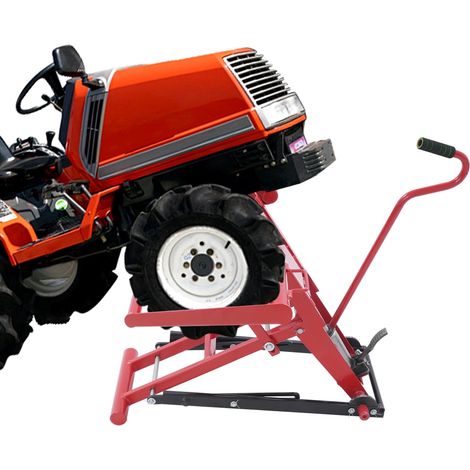 Élévateur hydraulique pour tracteur-tondeuse (capacité de 350 lb) – Élévateur réglable et mobile pour tondeuses autoportées et tracteurs de jardin – Hauteur de levage de 64,5 cm (1/5)